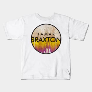 Tamar Braxton - VINTAGE YELLOW CIRCLE Kids T-Shirt